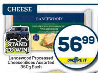 Lancewood Processed Cheese Slices Assorted 350g Each