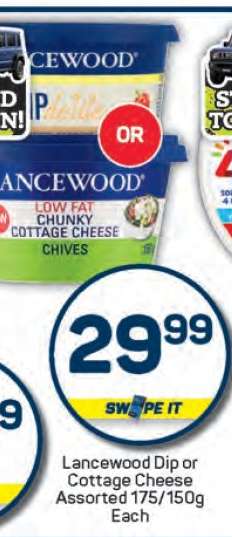 Lancewood Dip or Cottage Cheese