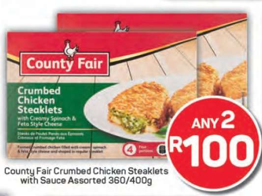 County Fair Crumbed Chicken Steaklets