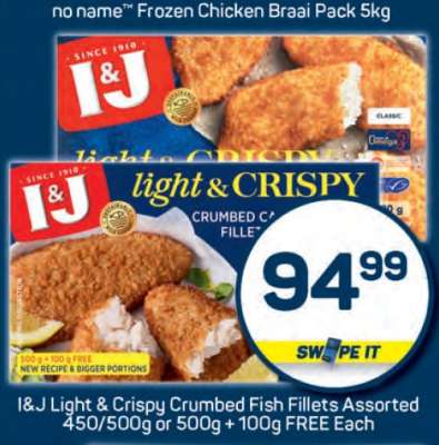 I&J Light & Crispy Crumbed Fish Fillets Assorted
