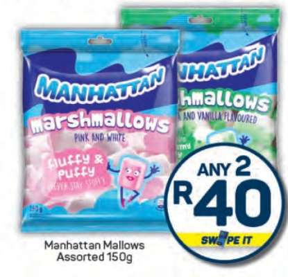Manhattan Mallows Assorted 150g