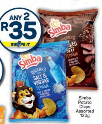 Simba Potato Chips Assorted 120g