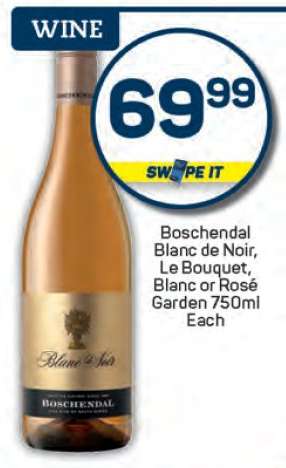 Boschendal Blanc de Noir, Le Bouquet, Blanc or Rosé Garden 750ml