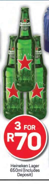 Heineken Lager 650ml (Includes Deposit)