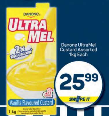 Danone Ultramel Custard Assorted 1kg Each