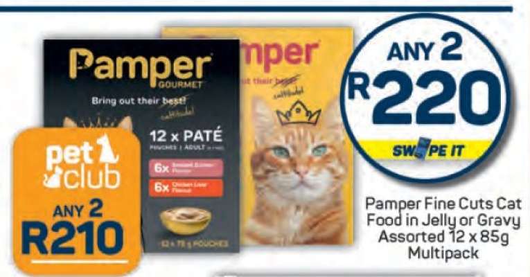Pamper Fine Cuts Cat Food in Jelly or Gravy Assorted 12 x 85g Multipack