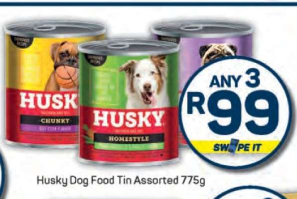 Husky Dog Food Tin Assorted 775g