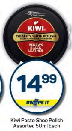 Kiwi Paste Shoe Polish Assorted 50ml Each