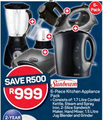 Sunbeam 6-Piece Kitchen Appliance Pack