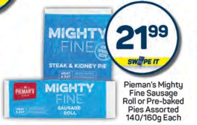 Pieman's Mighty Fine Sausage Roll or Pre-baked Pies