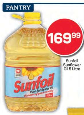Sunfoil Sunflower Oil 5 Litre