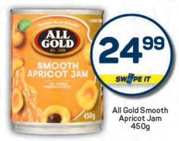 ALL GOLD SMOOTH APRICOT JAM 450g
