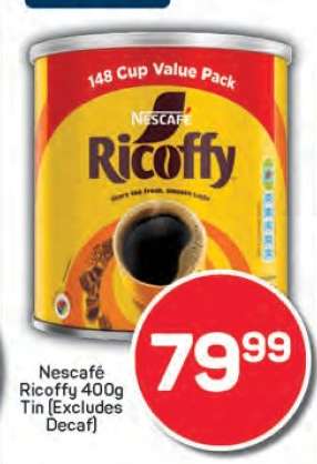 Nescafé Ricoffy 400g Tin (Excludes Decaf)