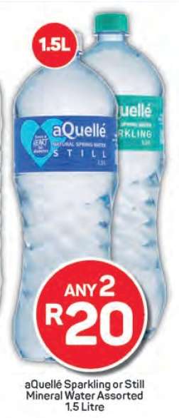 aQuellé Sparkling or Still Mineral Water