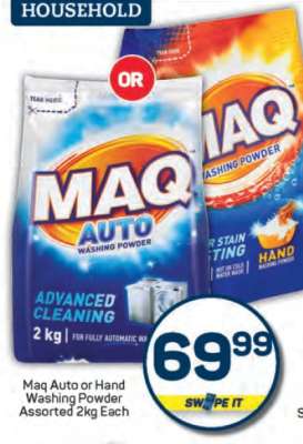 Maq Auto or Hand Washing Powder