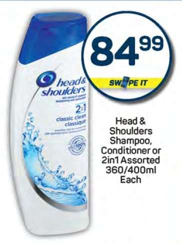Head & Shoulders Shampoo, Conditioner or 2in1 Assorted