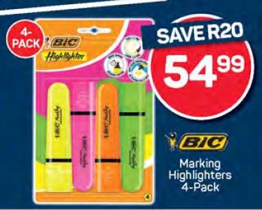 BIC Marking Highlighters 4-Pack