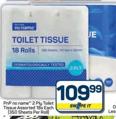 PnP no name 2 Ply Toilet Tissue