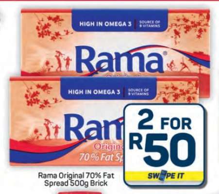 Rama Original 70% Fat Spread 500g Brick