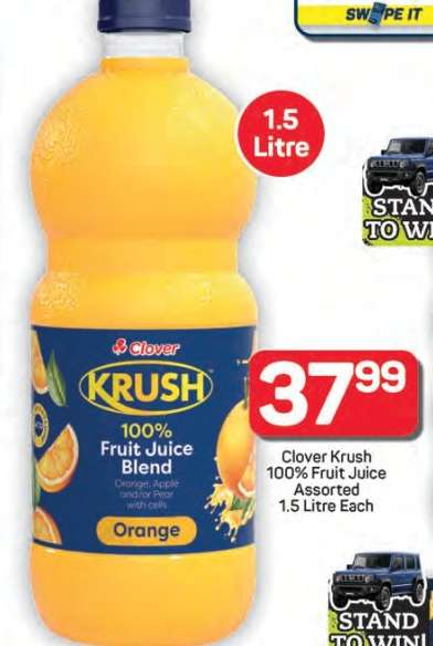 CLOVER Krush 100% Fruit Juice