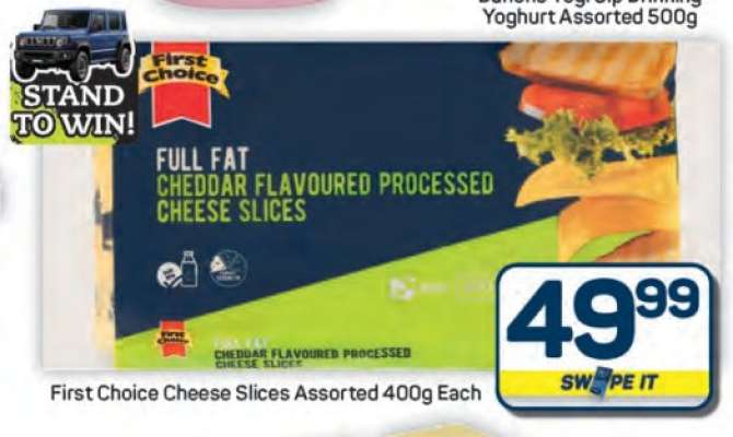 First Choice Cheese Slices Assorted 400g Each