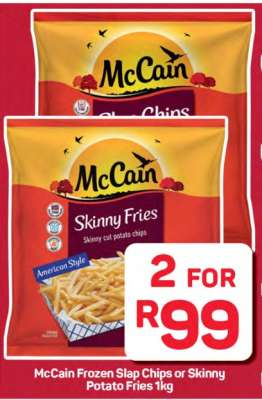 McCain Frozen Slap Chips or Skinny Potato Fries