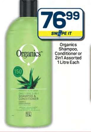 Organics Shampoo, Conditioner or 2in1 Assorted