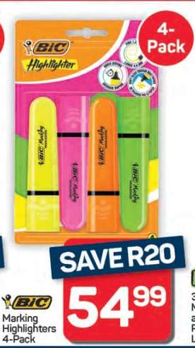 BIC Marking Highlighters 4-Pack
