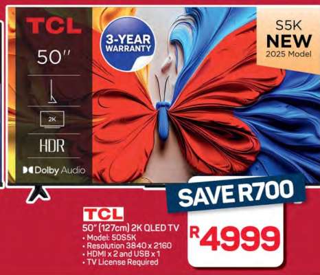 TCL 50'' 2K QLED TV