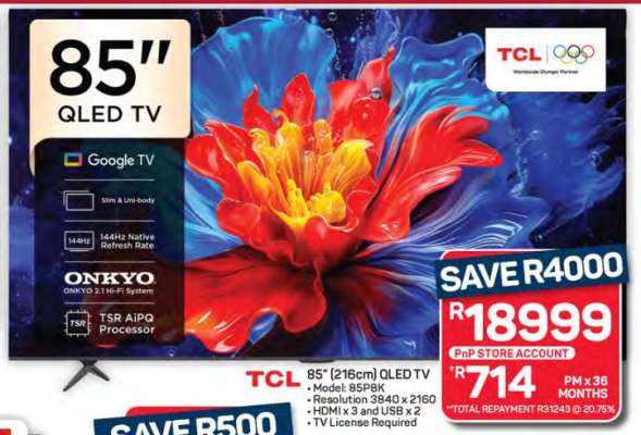 TCL 85" QLED TV