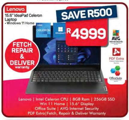 Lenovo 15.6” IdeaPad Celeron Laptop