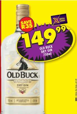 Old Buck Dry Gin 750ml