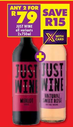 JUST WINE all variants 2x750ml