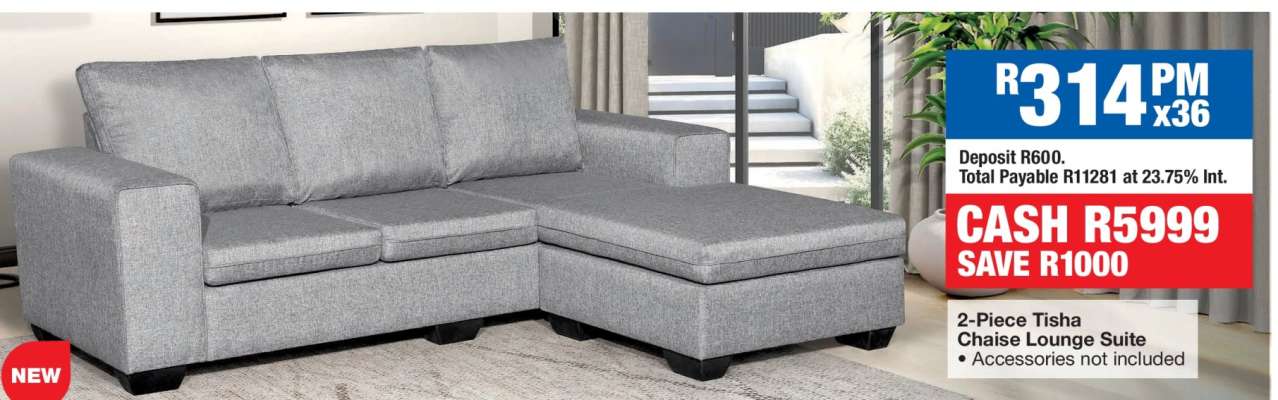 2-Piece Tisha Chaise Lounge Suite