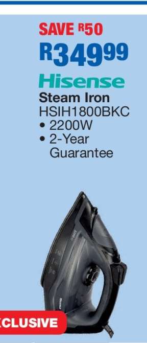 Hisense Steam Iron HSIH1800BKC