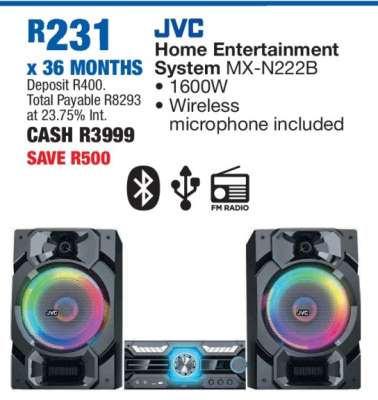 JVC Home Entertainment System MX-N222B