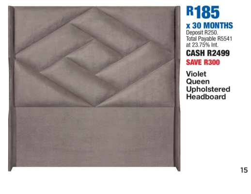 Violet Queen Upholstered Headboard