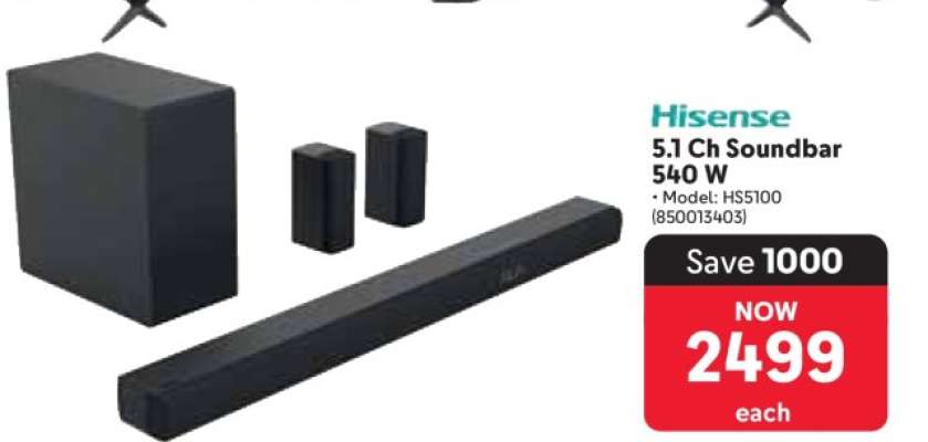 Hisense 5.1 Ch Soundbar 540 W
