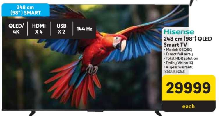 Hisense 248 cm (98") QLED Smart TV