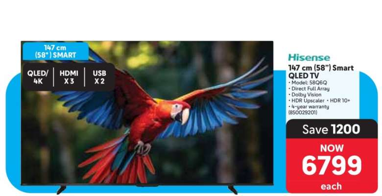 Hisense 147 cm (58") Smart QLED TV