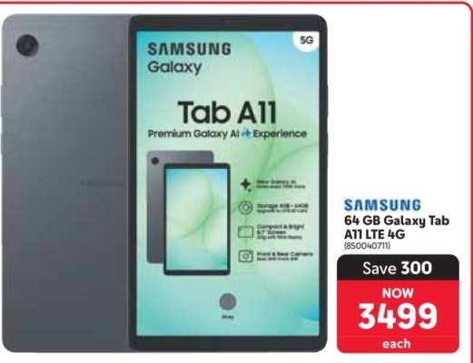 SAMSUNG 64 GB Galaxy Tab A11 LTE 4G