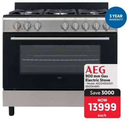 AEG 900 mm Gas Electric Stove