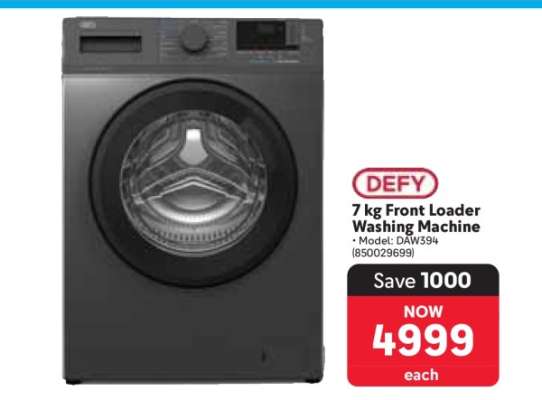 DEFY 7 kg Front Loader Washing Machine