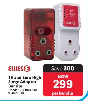 TV and Euro High Surge Adaptor Bundle