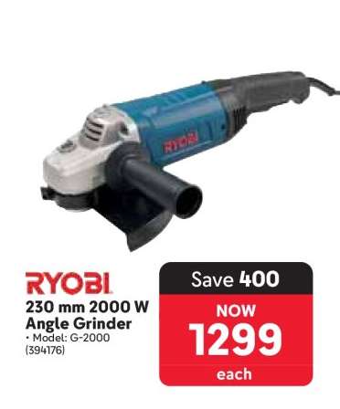 RYOBI 230 mm 2000 W Angle Grinder