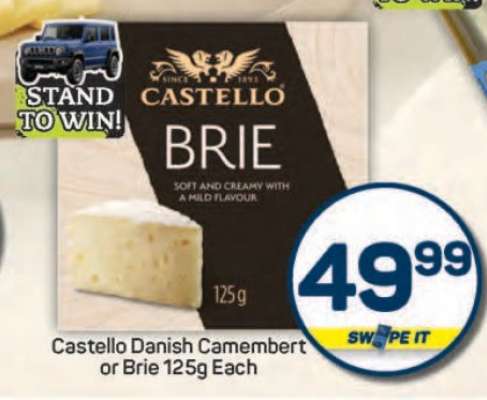 Castello Danish Camembert or Brie 125g Each