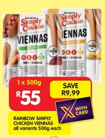 Rainbow Simply Chicken Viennas