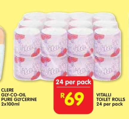 VITALLI TOILET ROLLS 24 per pack