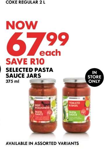 Selected Pasta Sauce Jars
