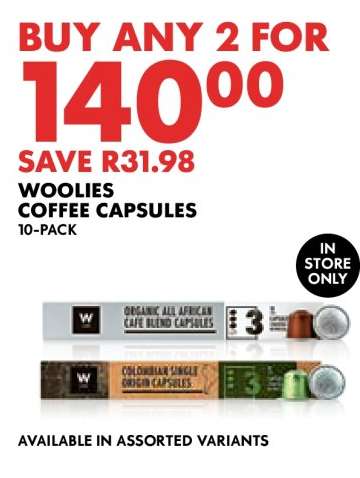 Woolies Coffee Capsules